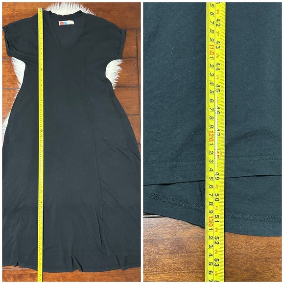 Free People Beach Size XS Meadow Tee Dress Black Oversized Cotton - Picture 16 of 16